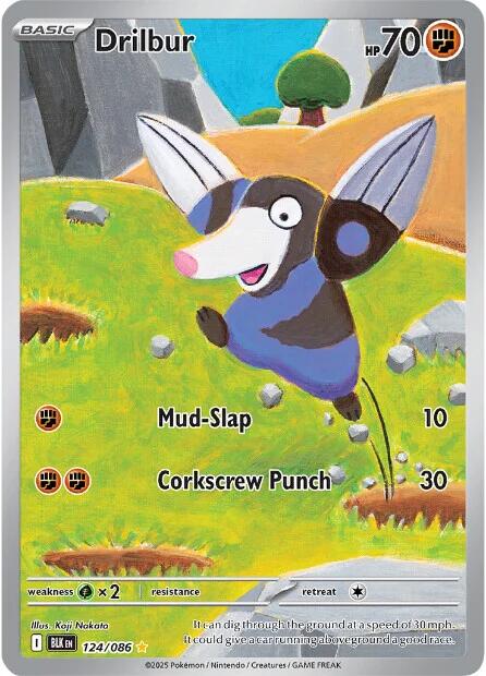 Drilbur (124/086) [Scarlet & Violet: Black Bolt] | Exor Games Truro