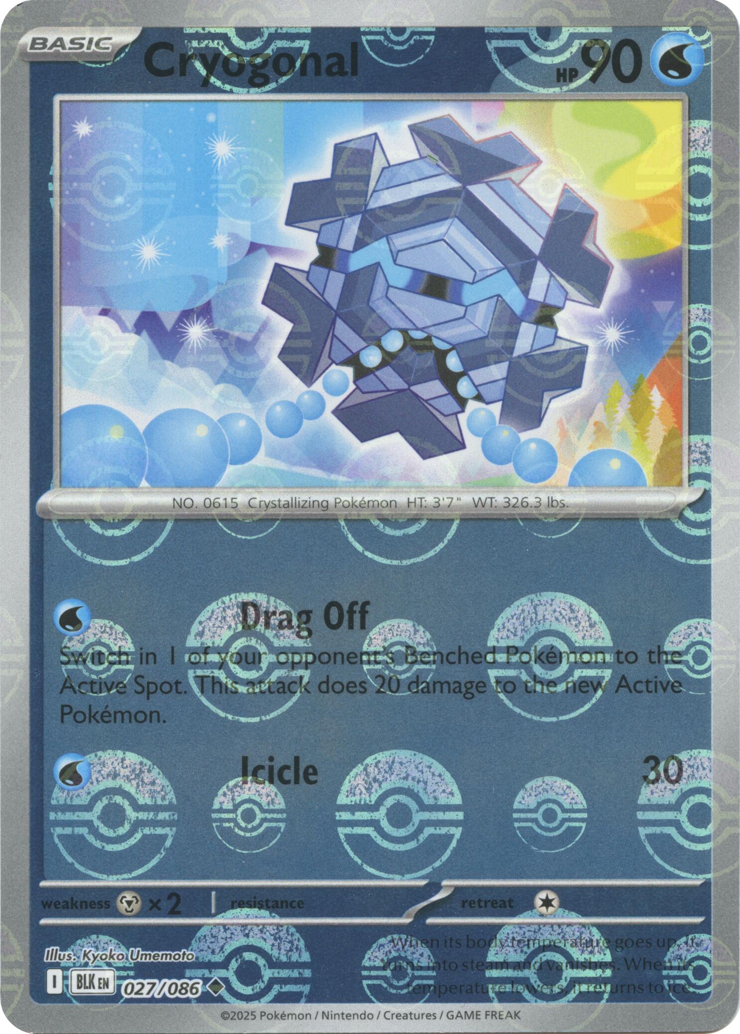 Cryogonal (027/086) (Poke Ball Pattern) [Scarlet & Violet: Black Bolt] | Exor Games Truro