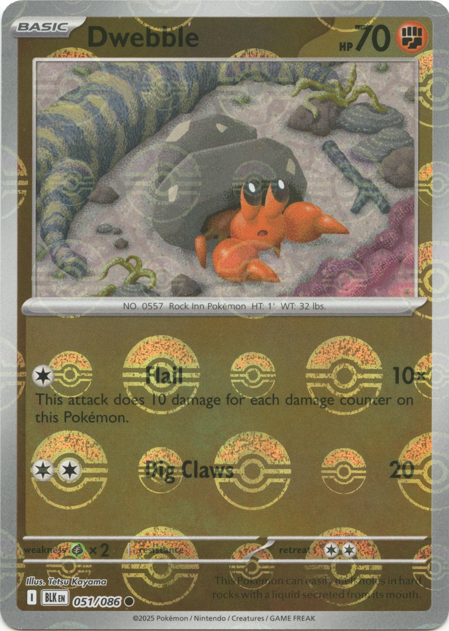 Dwebble (051/086) (Poke Ball Pattern) [Scarlet & Violet: Black Bolt] | Exor Games Truro