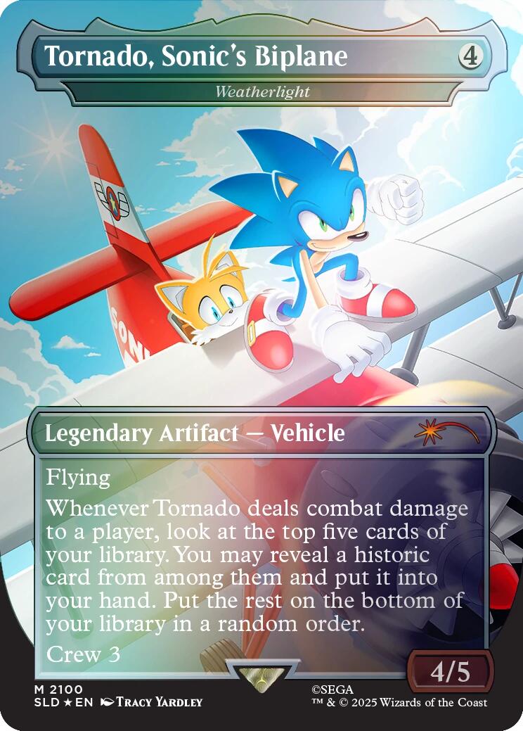 Tornado, Sonic's Biplane - Weatherlight (Rainbow Foil) [Secret Lair Drop Series] | Exor Games Truro