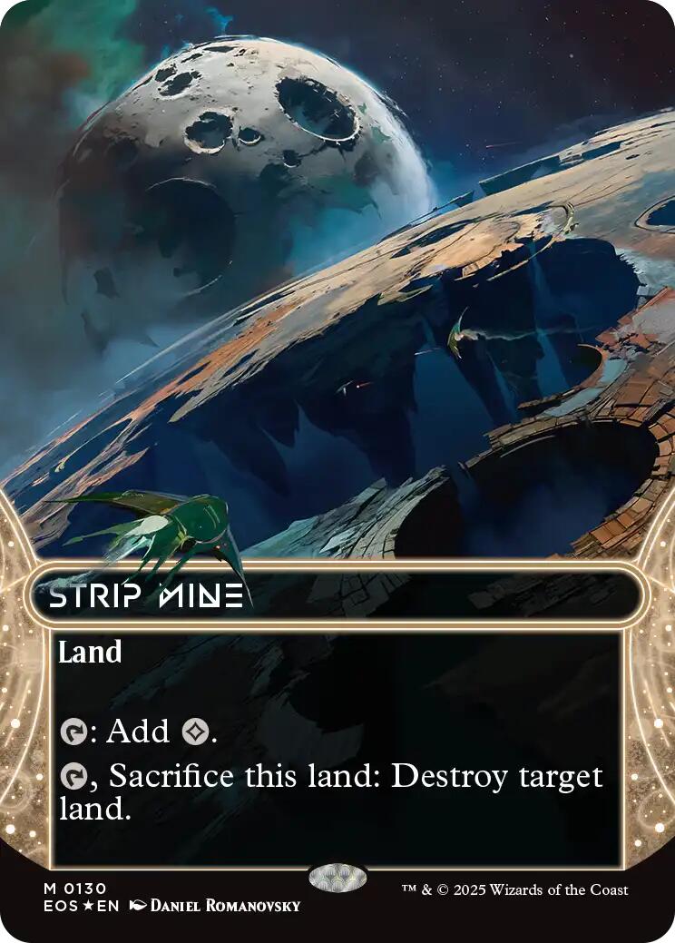 Strip Mine (0130) (Borderless) (Galaxy Foil) [Edge of Eternities: Stellar Sights] | Exor Games Truro