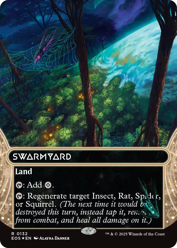 Swarmyard (0132) (Borderless) (Galaxy Foil) [Edge of Eternities: Stellar Sights] | Exor Games Truro