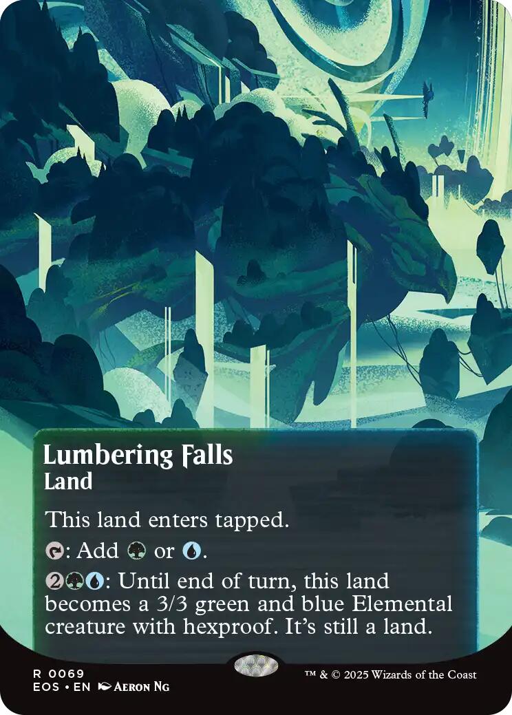 Lumbering Falls (0069) (Borderless) [Edge of Eternities: Stellar Sights] | Exor Games Truro