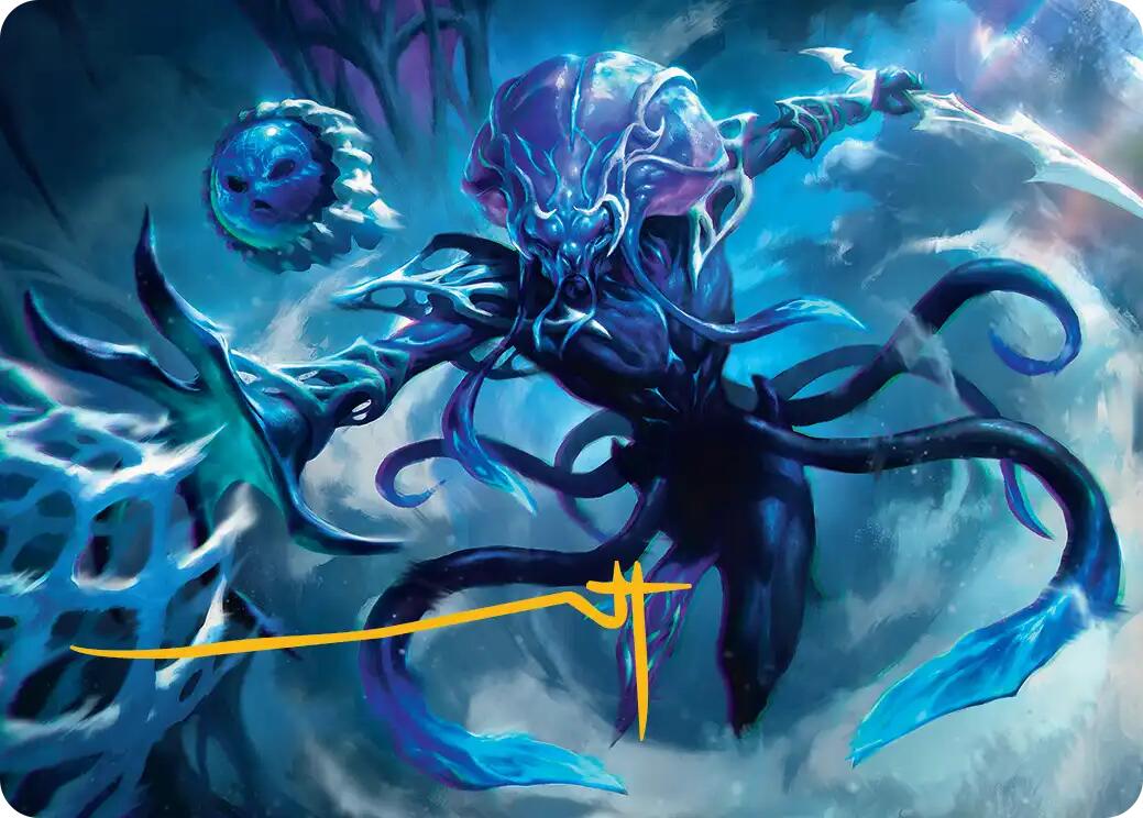Illvoi Galeblade Art Card (Gold-Stamped Signature) [Edge of Eternities Art Series] | Exor Games Truro