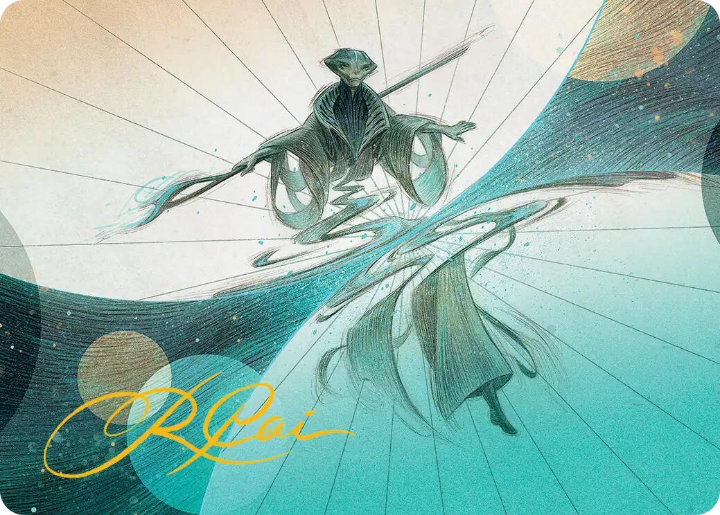 Weftwalking Art Card (Gold-Stamped Signature) [Edge of Eternities Art Series] | Exor Games Truro