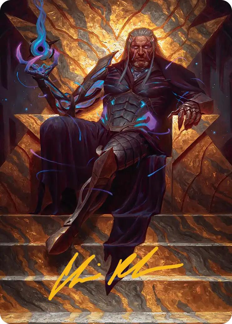 Tezzeret, Cruel Captain Art Card (1/54) (Gold-Stamped Signature) [Edge of Eternities Art Series] | Exor Games Truro
