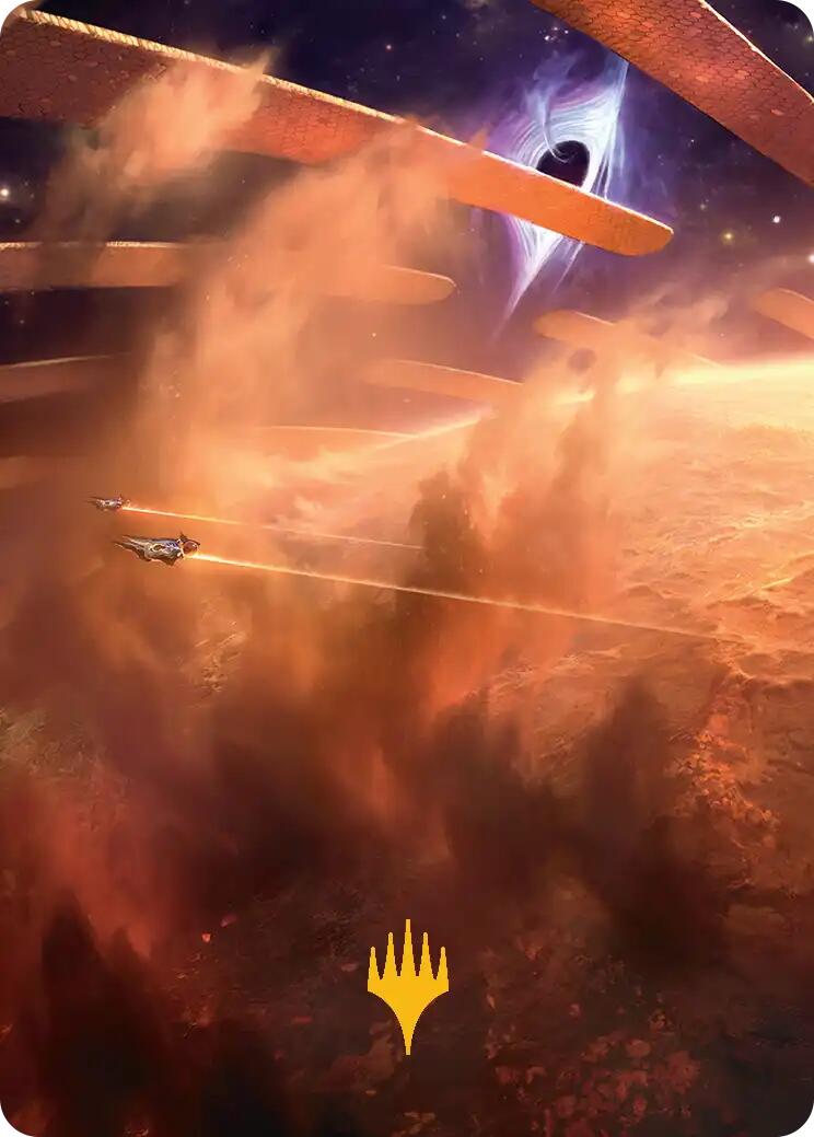 Adagia, Windswept Bastion Art Card (Gold-Stamped Planeswalker Symbol) [Edge of Eternities Art Series] | Exor Games Truro