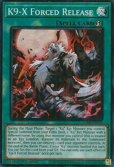K9-X Forced Release [JUSH-EN039] Super Rare | Exor Games Truro
