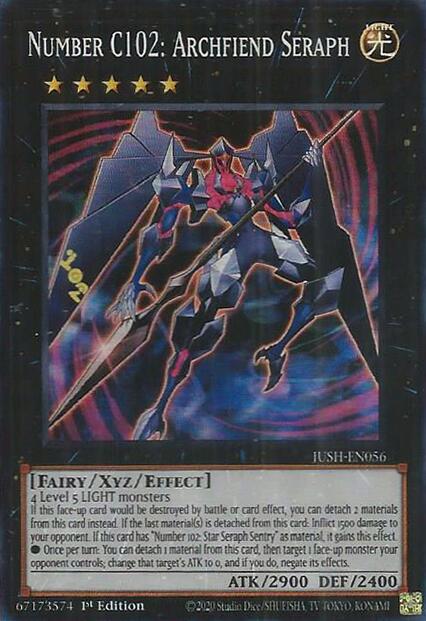 Number C102: Archfiend Seraph [JUSH-EN056] Super Rare | Exor Games Truro