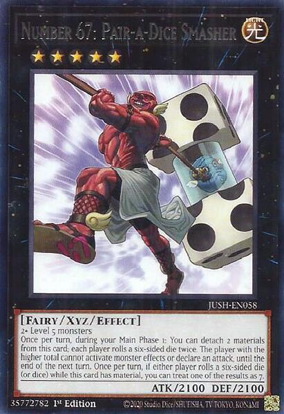 Number 67: Pair-a-Dice Smasher [JUSH-EN058] Rare | Exor Games Truro