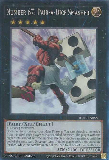 Number 67: Pair-a-Dice Smasher (CR) [JUSH-EN058] Collector's Rare | Exor Games Truro