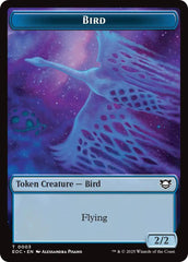 Bird // Golem (0012) Double-Sided Token [Edge of Eternities Commander Tokens] | Exor Games Truro