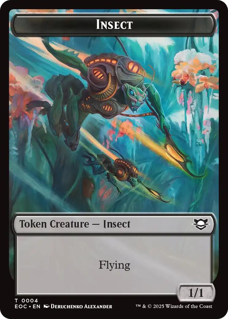 Insect // Elemental (0008) Double-Sided Token [Edge of Eternities Commander Tokens] | Exor Games Truro