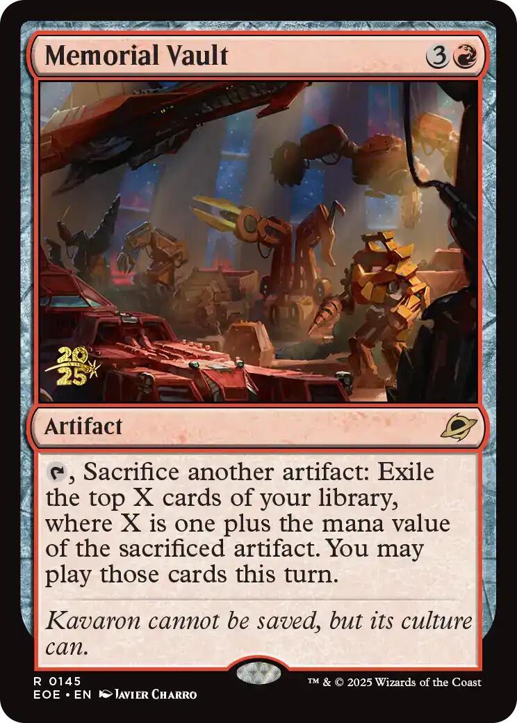 Memorial Vault [Edge of Eternities Prerelease Promos] | Exor Games Truro