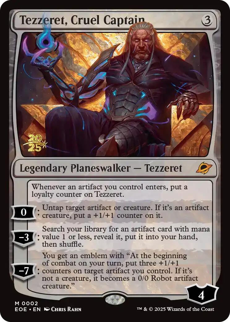 Tezzeret, Cruel Captain [Edge of Eternities Prerelease Promos] | Exor Games Truro