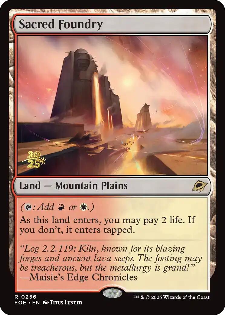 Sacred Foundry [Edge of Eternities Prerelease Promos] | Exor Games Truro