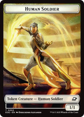 Human Soldier // Lander (0008) Double-Sided Token [Edge of Eternities Tokens] | Exor Games Truro