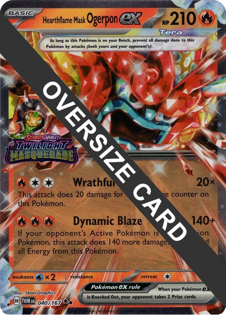 Hearthflame Mask Ogerpon ex (040/167) (Jumbo Card) [Scarlet & Violet: Twilight Masquerade] | Exor Games Truro