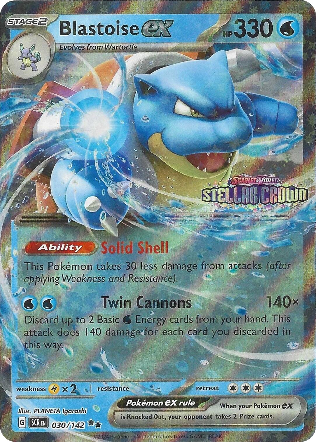Blastoise ex (030/142) (Stellar Crown Stamp) [Miscellaneous Cards] | Exor Games Truro