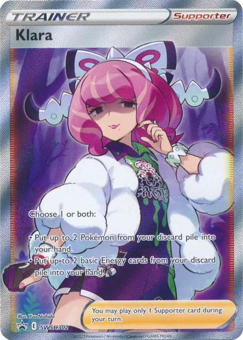 Klara (SWSH302) (Full Art) [Sword & Shield: Black Star Promos] | Exor Games Truro