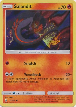 Salandit (15/145) (Collection Promo) [Sun & Moon: Guardians Rising] | Exor Games Truro
