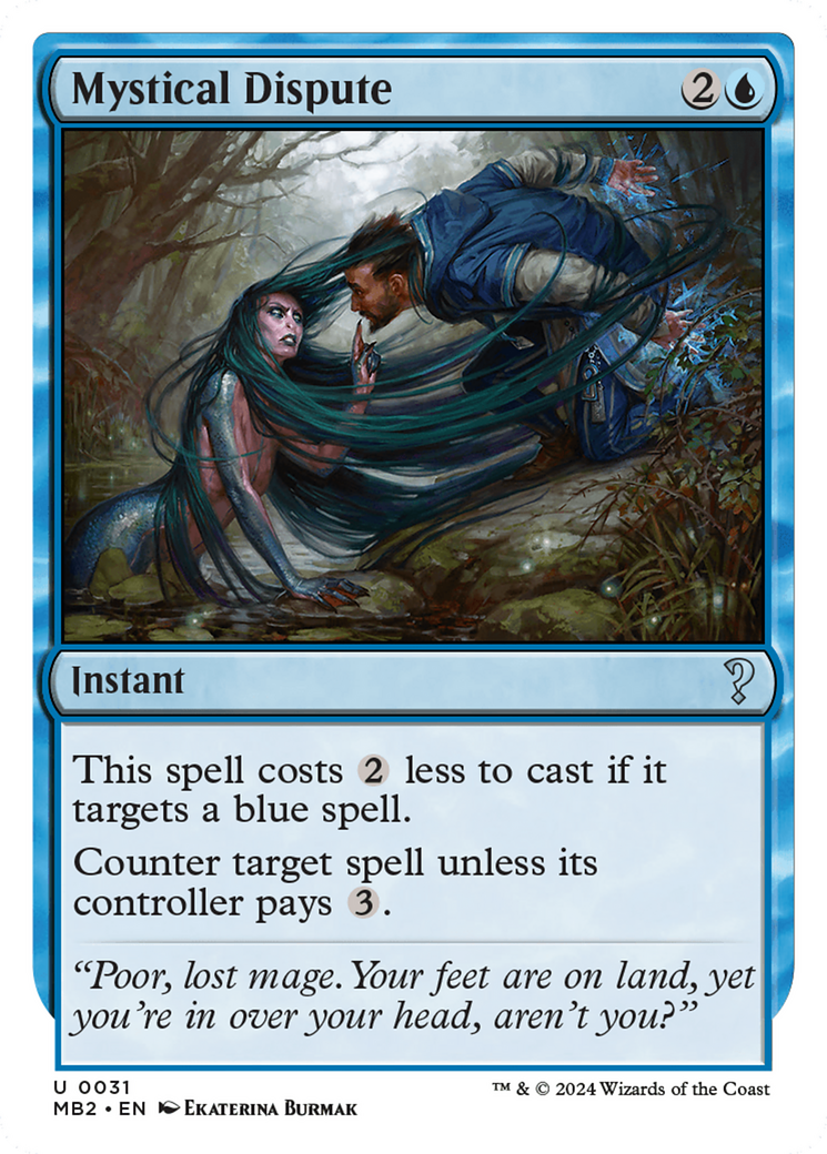 Mystical Dispute (White Border) [Mystery Booster 2] | Exor Games Truro