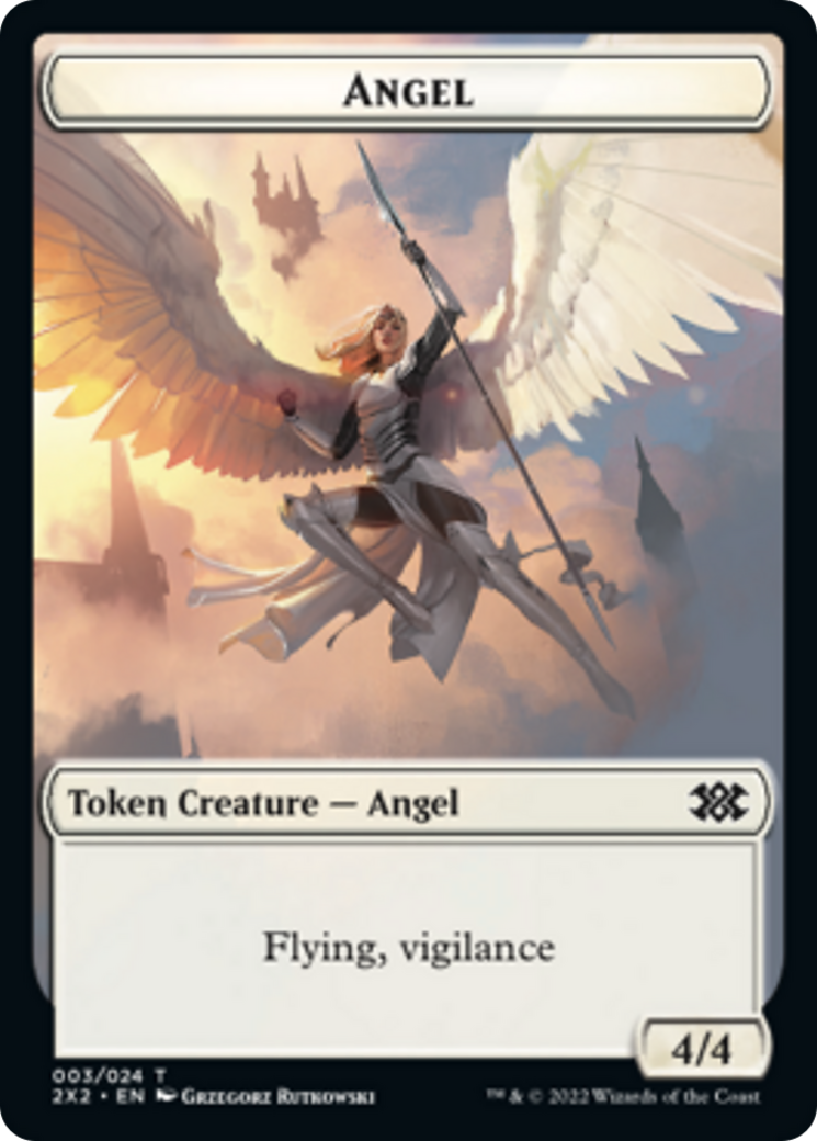 Drake // Angel Double-Sided Token [Double Masters 2022 Tokens] | Exor Games Truro