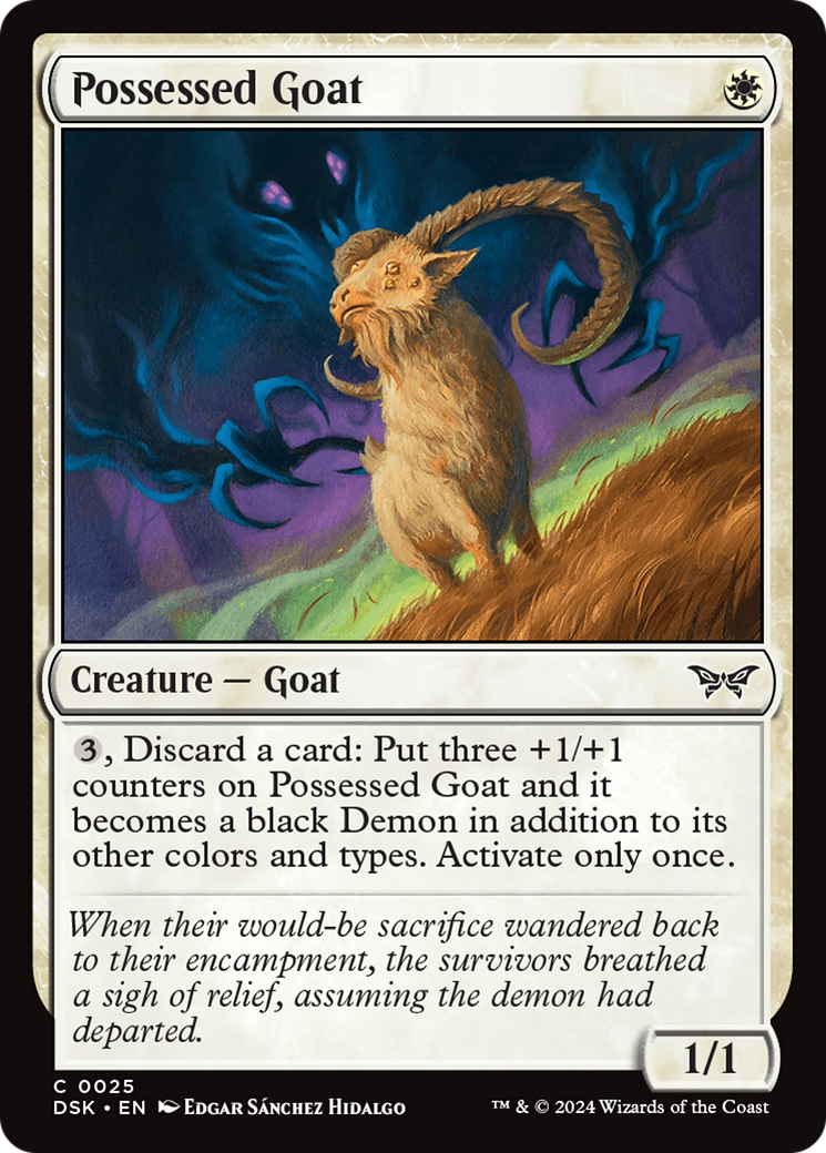 Possessed Goat [Duskmourn: House of Horror] | Exor Games Truro