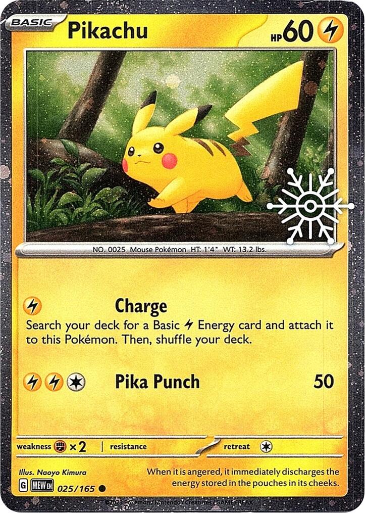 Pikachu (025/165) (Holoiday Calendar) [Miscellaneous Cards] | Exor Games Truro