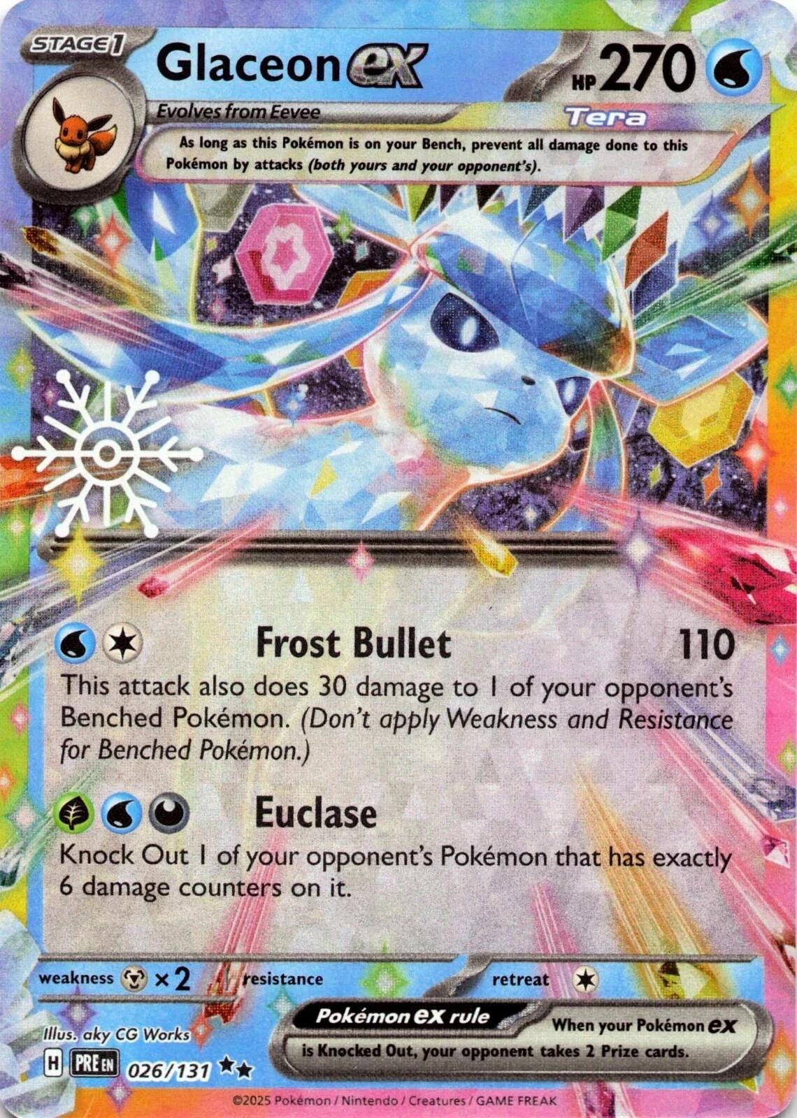 Glaceon ex (026/131) (Holiday Calendar) [Miscellaneous Cards] | Exor Games Truro