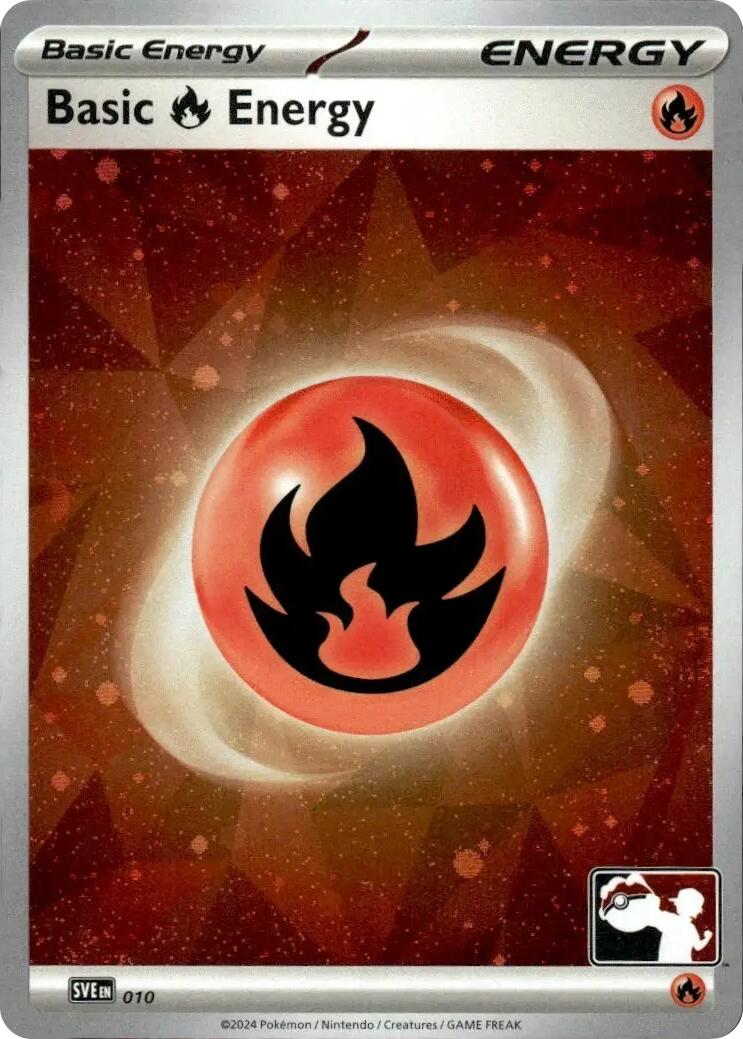 Basic Fire Energy (010) (Cosmos Holo) [Prize Pack Series Seven] | Exor Games Truro