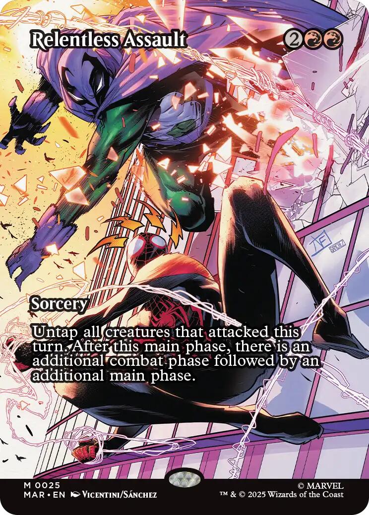 Relentless Assault (Borderless) [Marvel's Spider-Man: Eternal-Legal] | Exor Games Truro
