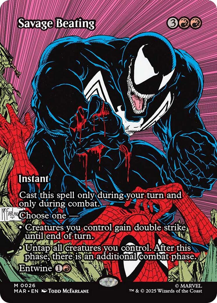 Savage Beating (Borderless) [Marvel's Spider-Man: Eternal-Legal] | Exor Games Truro