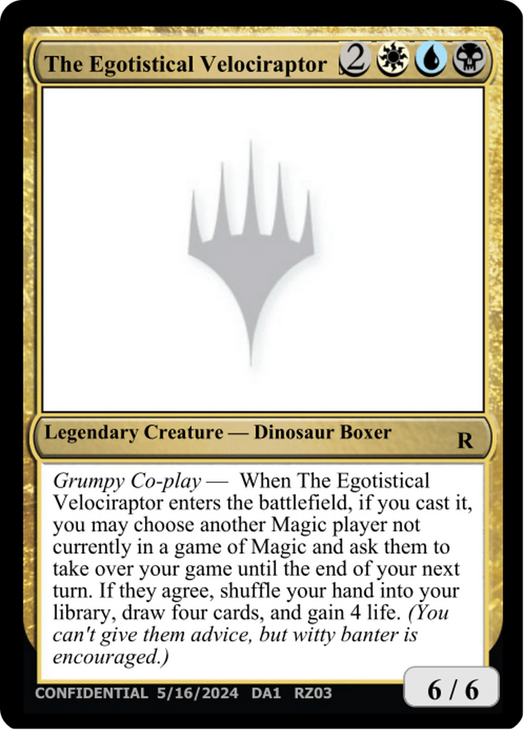 The Egotistical Velociraptor [Mystery Booster 2 Playtest Cards] | Exor Games Truro