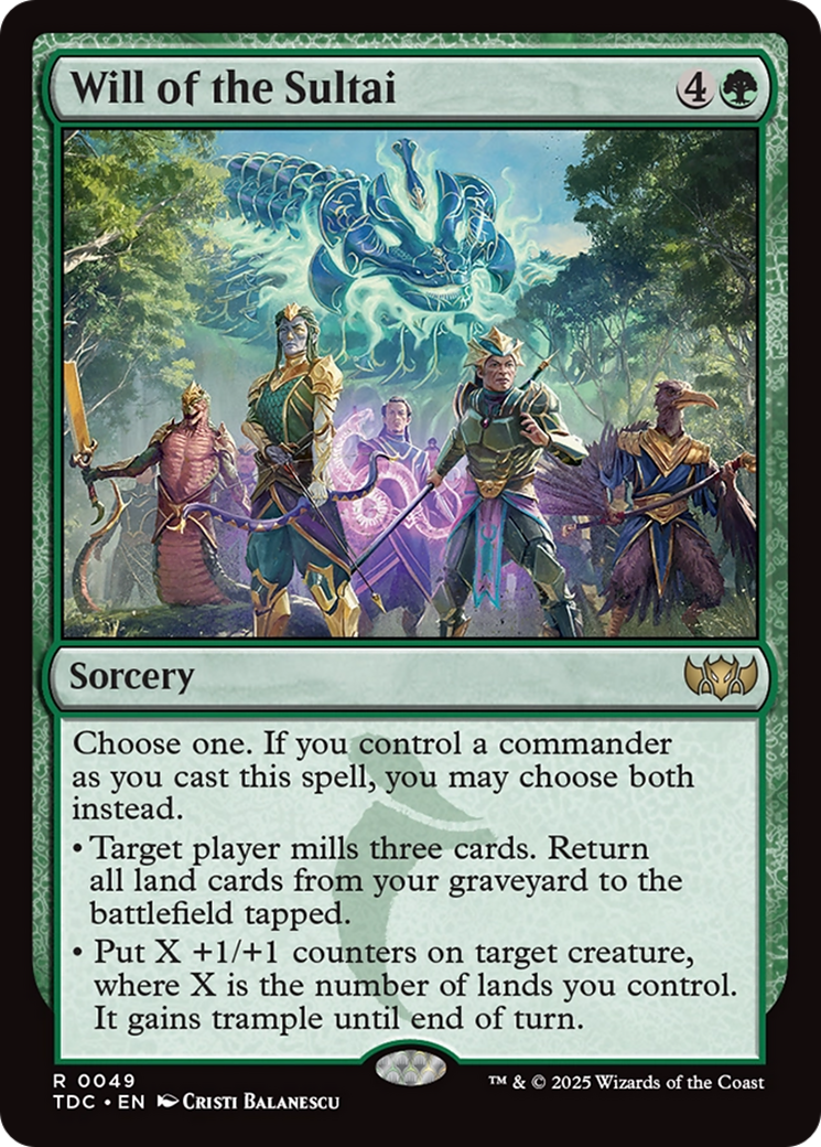Will of the Sultai [Tarkir: Dragonstorm Commander] | Exor Games Truro