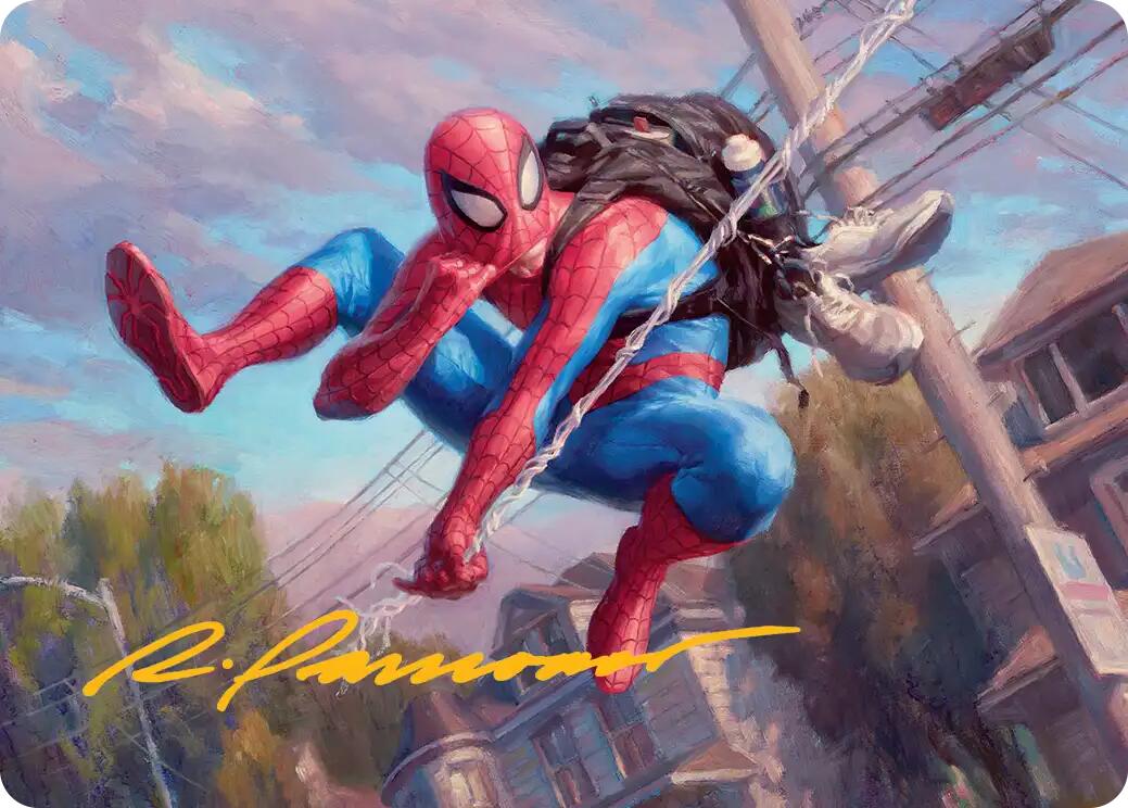 Spider-Man, Web-Slinger Art Card (Gold-Stamped Signature) [Marvel's Spider-Man Art Series] | Exor Games Truro