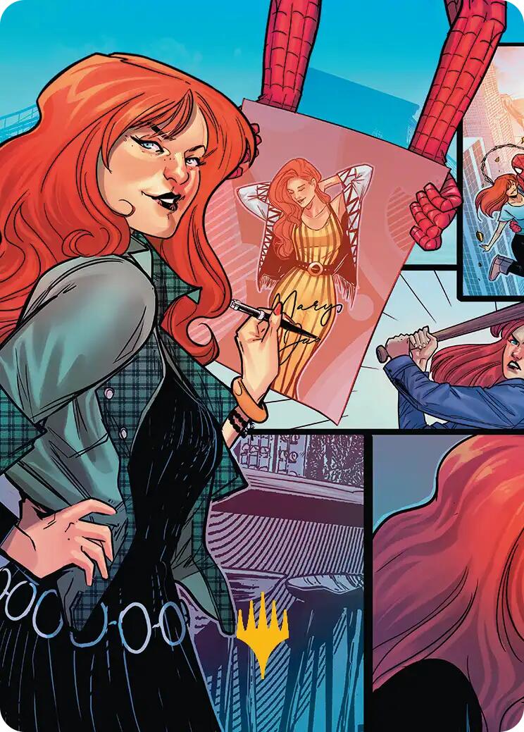 Mary Jane Watson Art Card (Gold-Stamped Planeswalker Symbol) [Marvel's Spider-Man Art Series] | Exor Games Truro