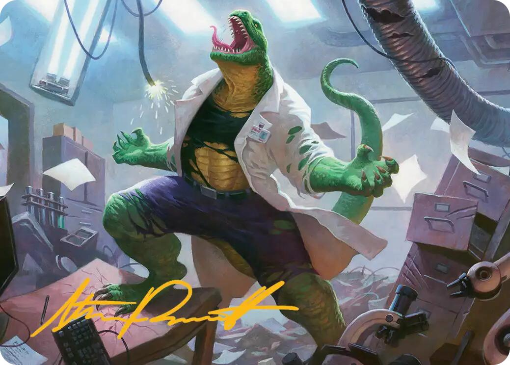 Lizard, Connors's Curse Art Card (Gold-Stamped Signature) [Marvel's Spider-Man Art Series] | Exor Games Truro