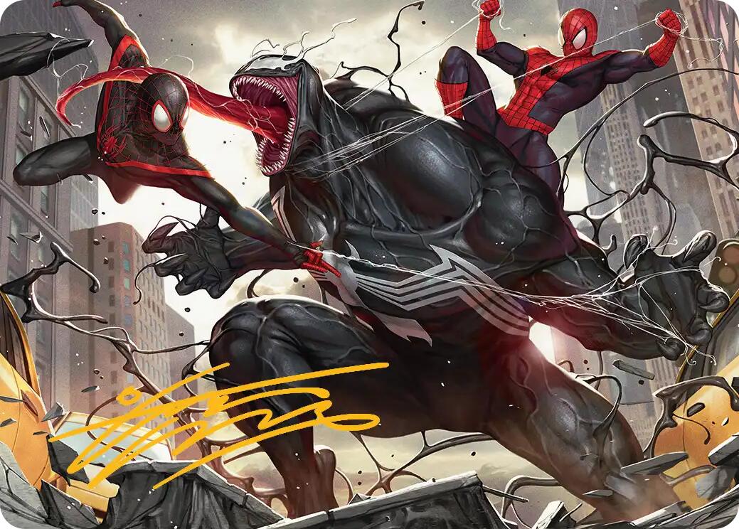 Terrific Team-Up Art Card (Gold-Stamped Signature) [Marvel's Spider-Man Art Series] | Exor Games Truro