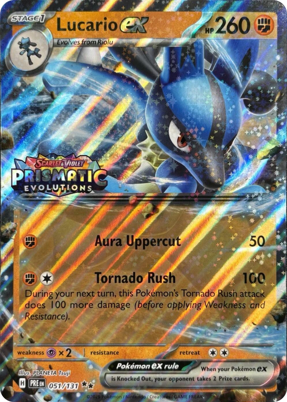 Lucario ex (051/131) (Prismatic Evolutions Stamp) [Miscellaneous Cards] | Exor Games Truro