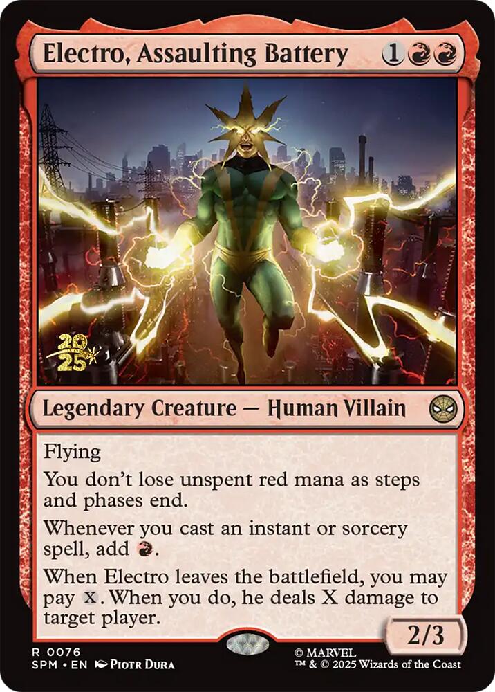 Electro, Assaulting Battery [Marvel's Spider-Man Prerelease Promos] | Exor Games Truro