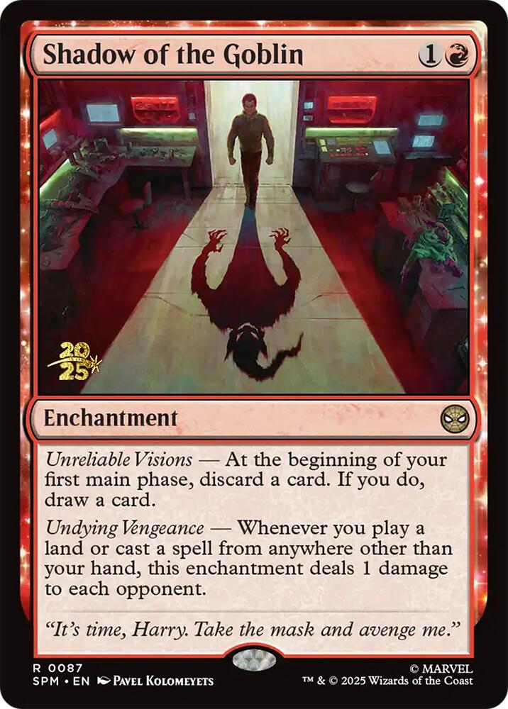 Shadow of the Goblin [Marvel's Spider-Man Prerelease Promos] | Exor Games Truro