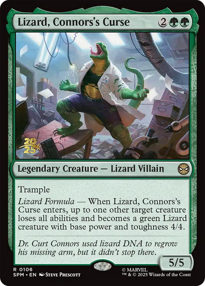 Lizard, Connors's Curse [Marvel's Spider-Man Prerelease Promos] | Exor Games Truro