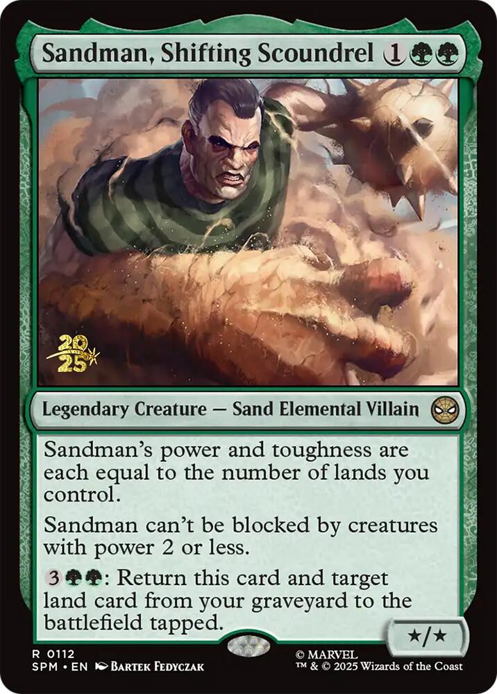 Sandman, Shifting Scoundrel [Marvel's Spider-Man Prerelease Promos] | Exor Games Truro