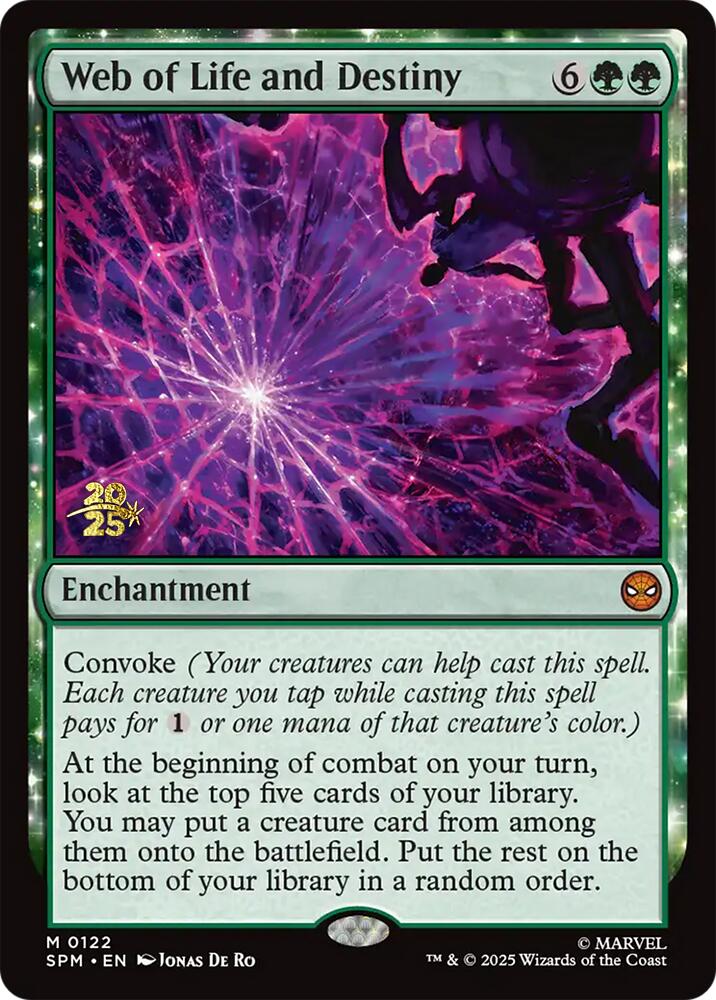 Web of Life and Destiny [Marvel's Spider-Man Prerelease Promos] | Exor Games Truro