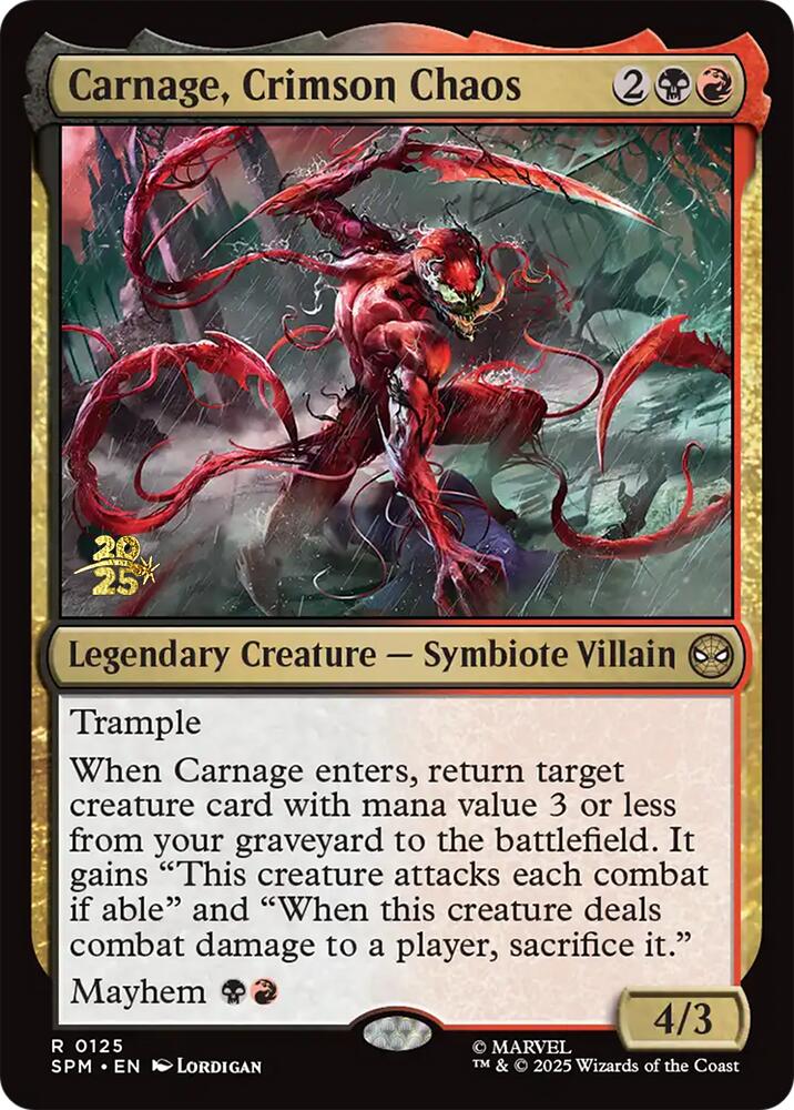 Carnage, Crimson Chaos [Marvel's Spider-Man Prerelease Promos] | Exor Games Truro