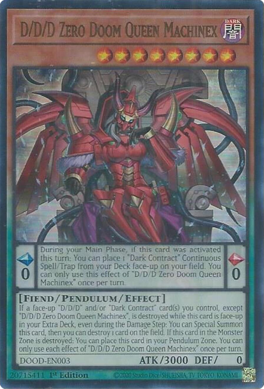 D/D/D Zero Doom Queen Machinex [DOOD-EN003] Ultra Rare | Exor Games Truro