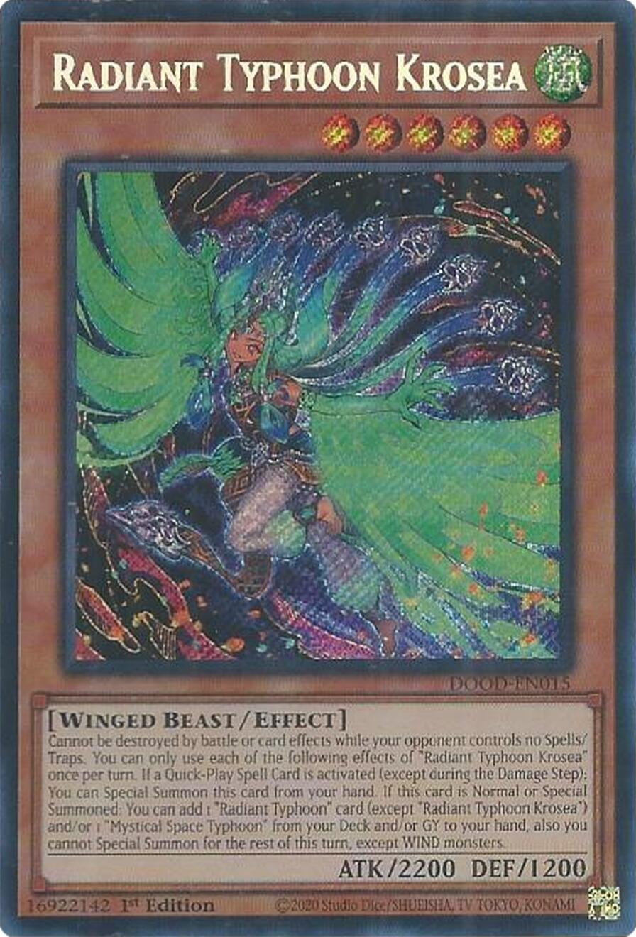 Radiant Typhoon Krosea [DOOD-EN015] Secret Rare | Exor Games Truro