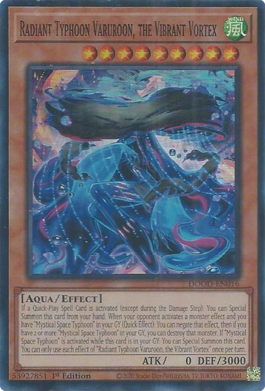 Radiant Typhoon Varuroon, the Vibrant Vortex [DOOD-EN016] Super Rare | Exor Games Truro