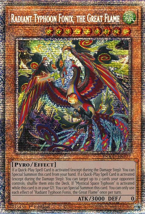 Radiant Typhoon Fonix, the Great Flame (Starlight Rare) [DOOD-EN017] Starlight Rare | Exor Games Truro
